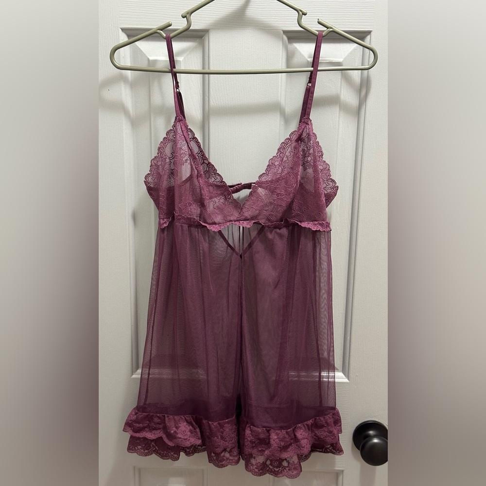 Victoria's Secret Purple Lace Chemise